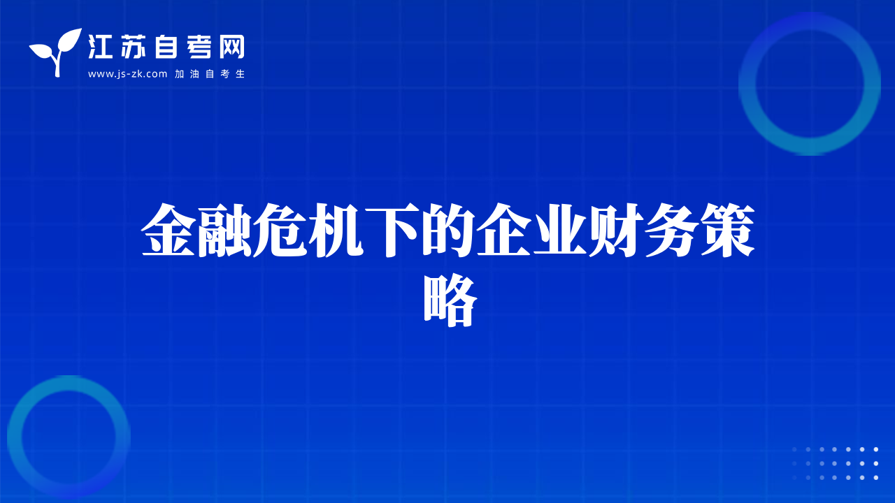 金融危機(jī)下的企業(yè)財(cái)務(wù)策略