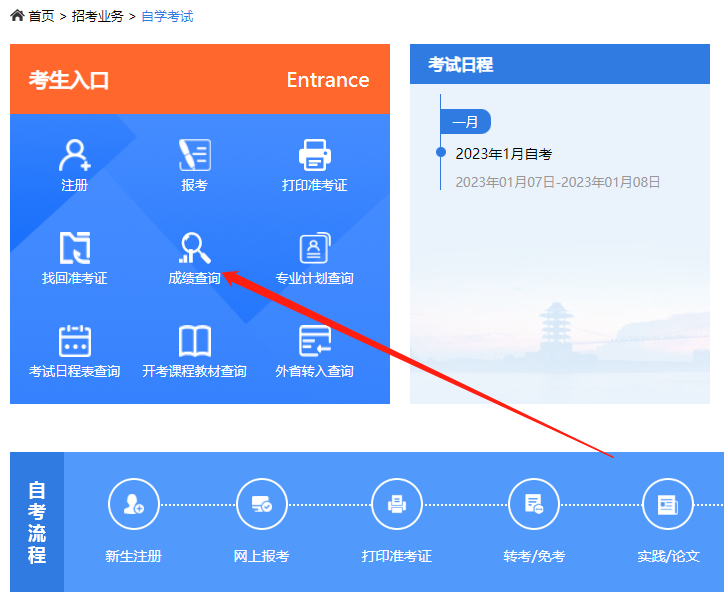 [江蘇各市級考辦（同一個欄目）]市2023年1月自考成績查詢時間為2月14日